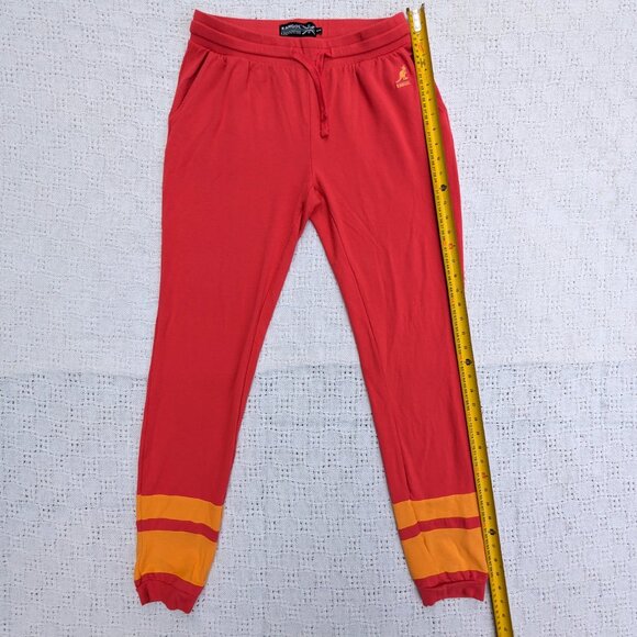 Kangol Joggers Pants Men's S Retro Red Yellow Combo Drawstring Pockets Size M - Picture 4 of 6